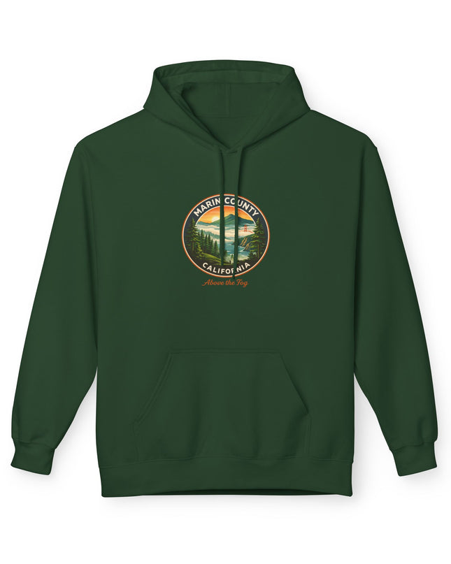 "Marin County, Above the Fog" Unisex Midweight Softstyle Fleece Hoodie