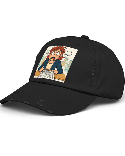 "67 with a Frustrated Math Teacher" - Unisex Distressed Cap