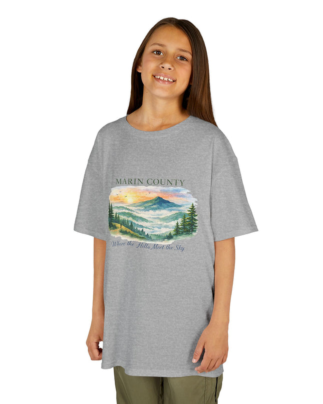 "Marin County, Where the Hills Meet the Sky" Kids Heavy Cotton Tee