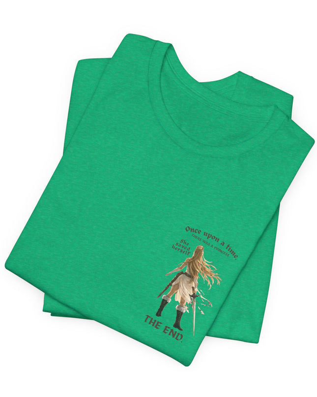 "She Saved Herself" (ink both sides) Unisex Jersey Short Sleeve Tee