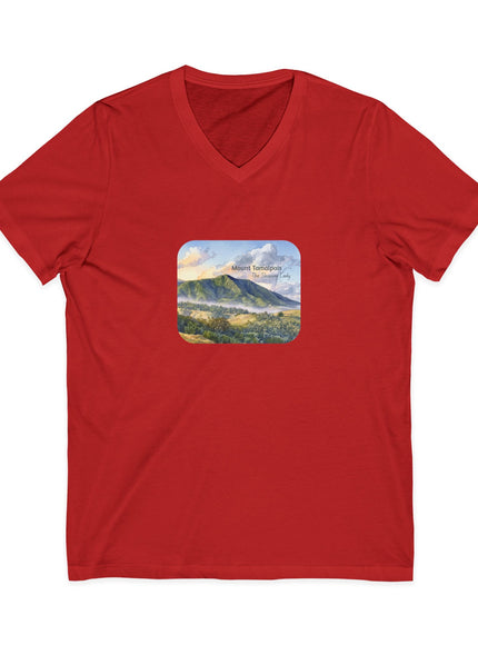 "Mount Tamalpais, the Sleeping Lady" Mount Tamalpais, the Sleeping LadyUnisex Jersey Short Sleeve V-Neck Tee