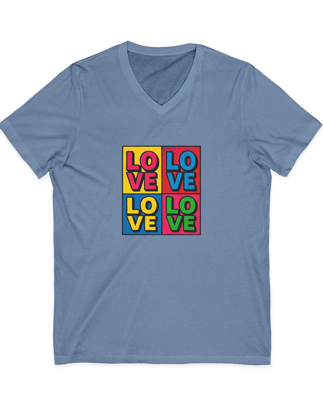"Love, (Andy Warhol style)" Ladies' V-Neck T-Shirt