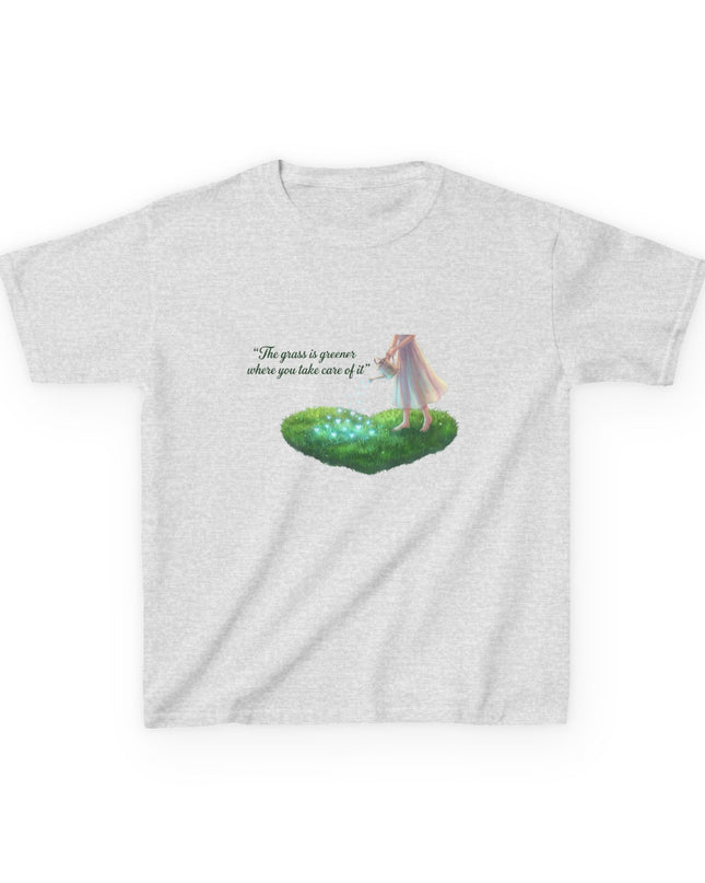 "The Grass is Greener Where You Take Care of It" Kids Heavy Cotton Tee