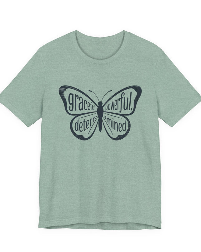 "Butterfly with Words" Unisex Jersey Short Sleeve Tee
