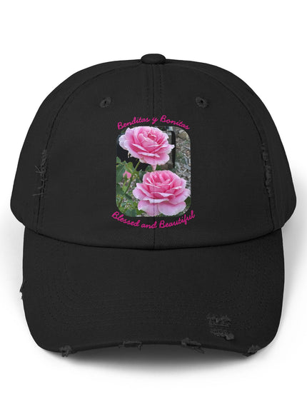 "Blessed and Beautiful" Unisex Distressed Cap