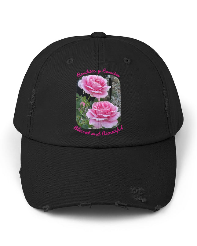 "Blessed and Beautiful" Unisex Distressed Cap