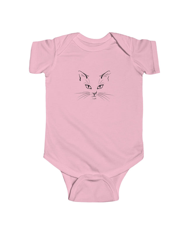 "Cat Face Sketch" Infant Fine Jersey Bodysuit