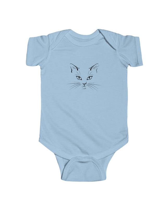 "Cat Face Sketch" Infant Fine Jersey Bodysuit