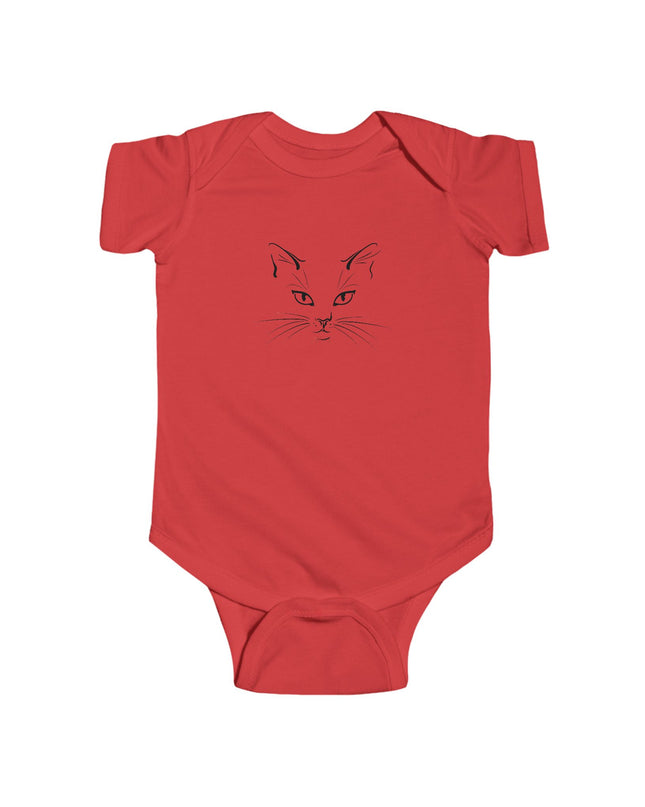 "Cat Face Sketch" Infant Fine Jersey Bodysuit