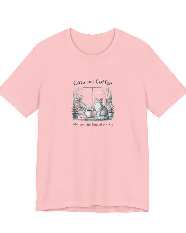 "Cats and Coffee" Unisex Jersey Short Sleeve Tee