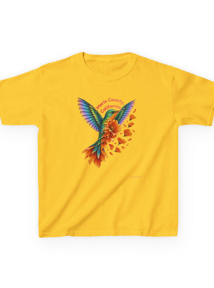 "Hummingbird and Poppies" Kids Heavy Cotton Tee