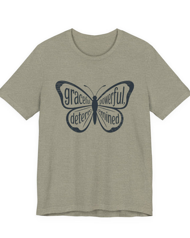 "Butterfly with Words" Unisex Jersey Short Sleeve Tee