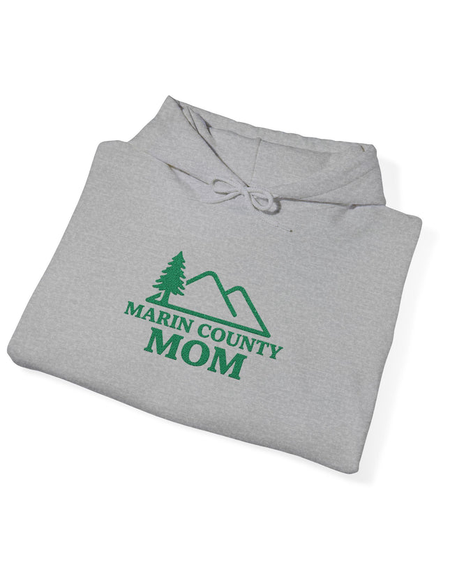 "Marin County Mom" Embroidered Unisex Heavy Blend Hooded Sweatshirt