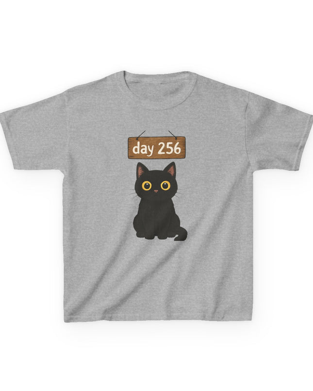 Day 256, no blinking black cat Kids Heavy Cotton Tee by Gildan 5000B
