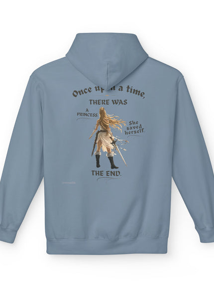 "She Saved Herself V1" (Ink both sides) Unisex Midweight Softstyle Fleece Hoodie