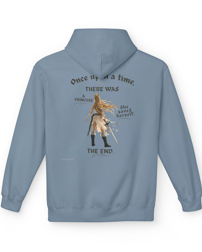 "She Saved Herself" (Ink both sides) Unisex Midweight Softstyle Fleece Hoodie