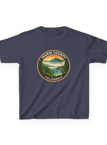 "Marin County, Above the Fog - no text" Kids Heavy Cotton Tee