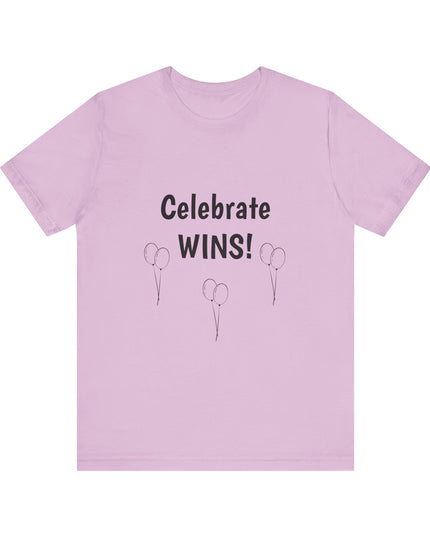 "Celebrate WINS, (Energy for Success) with Balloons" Unisex Jersey Short Sleeve Tee