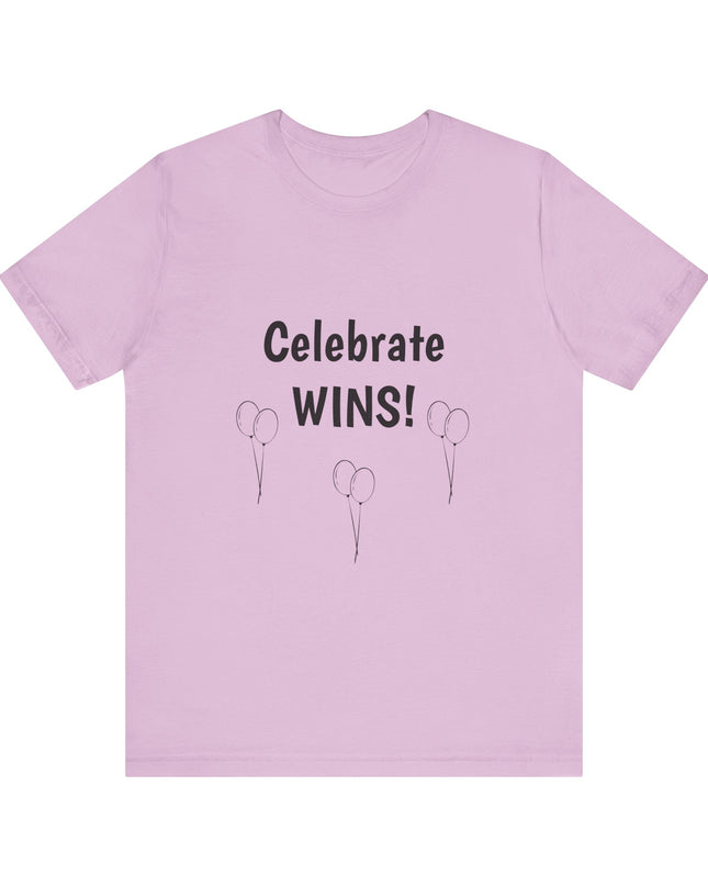"Celebrate WINS, (Energy for Success) with Balloons" Unisex Jersey Short Sleeve Tee