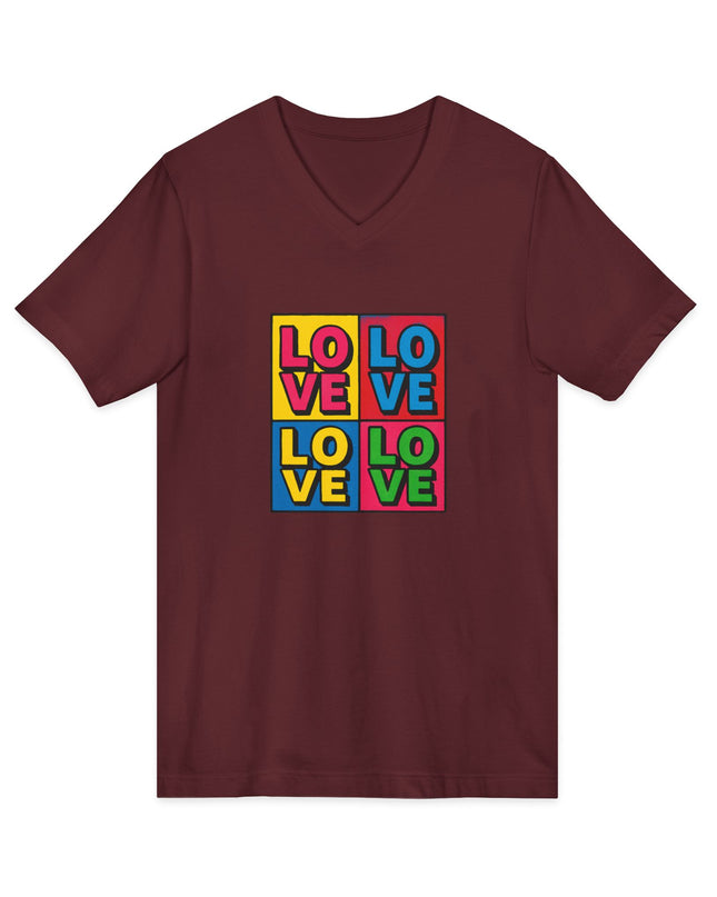 "Love, (Andy Warhol style)" Ladies' V-Neck T-Shirt