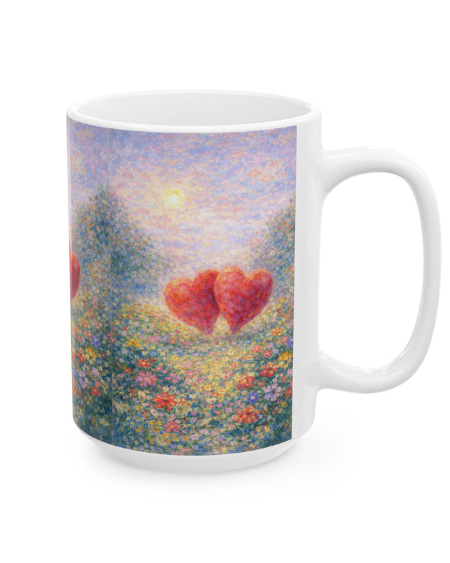 "Valentine's Day - Monet Style" Ceramic Mug, (11oz, 15oz)
