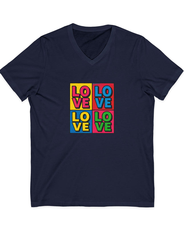 "Love, (Andy Warhol style)" Ladies' V-Neck T-Shirt