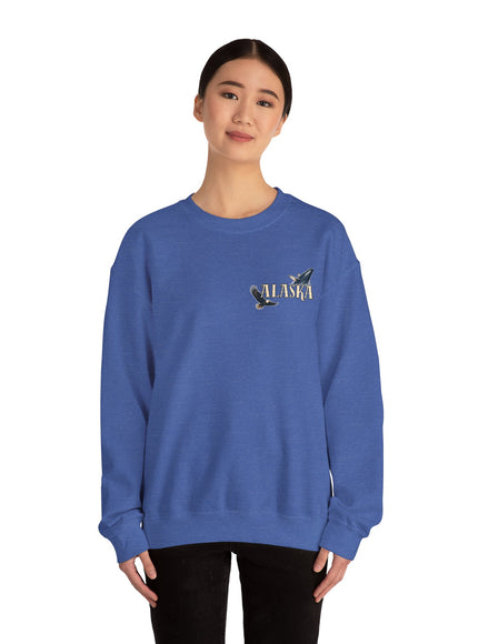 "Alaska" (Ink front and back) Unisex Heavy Blend Crewneck Sweatshirt