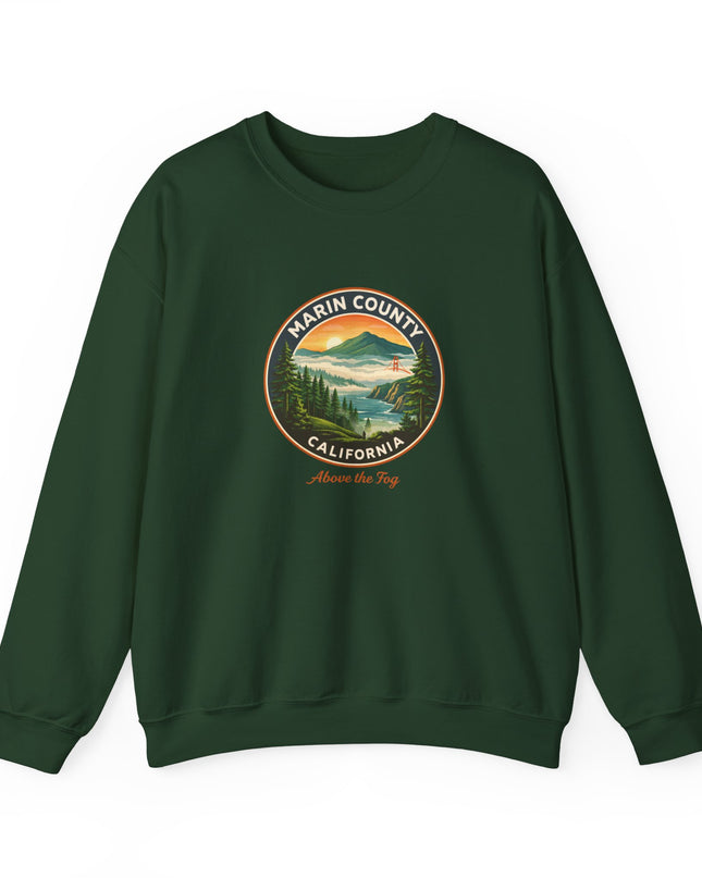 "Marin County, Above the Fog" Unisex Heavy Blend Crewneck Sweatshirt