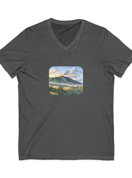 "Mount Tamalpais, the Sleeping Lady" Mount Tamalpais, the Sleeping LadyUnisex Jersey Short Sleeve V-Neck Tee
