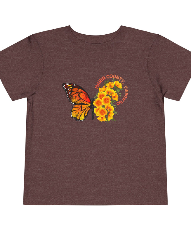 "Butterflies and Poppies Marin County, California" Toddler Short Sleeve Tee