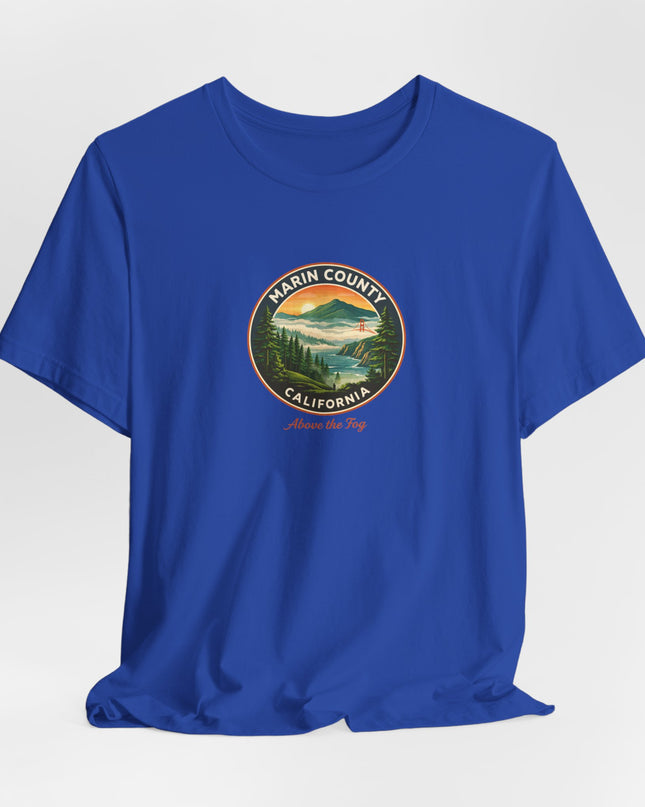 "Marin County, Above the Fog" Unisex Jersey Short Sleeve Tee