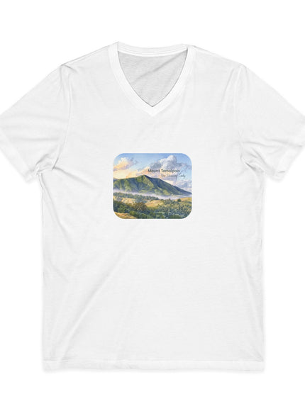 "Mount Tamalpais, the Sleeping Lady" Mount Tamalpais, the Sleeping LadyUnisex Jersey Short Sleeve V-Neck Tee