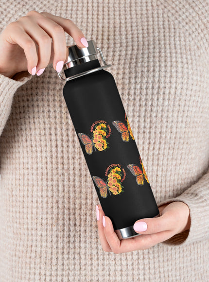 "Butterflies and Poppies Marin County, California" Copper Vacuum Insulated Bottle, 22oz
