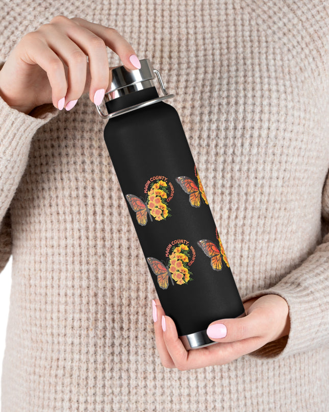 "Butterflies and Poppies Marin County, California" Copper Vacuum Insulated Bottle, 22oz