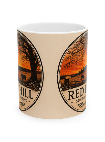 "Red Hill Sunset Farms" Ceramic Mug, (11oz, 15oz)
