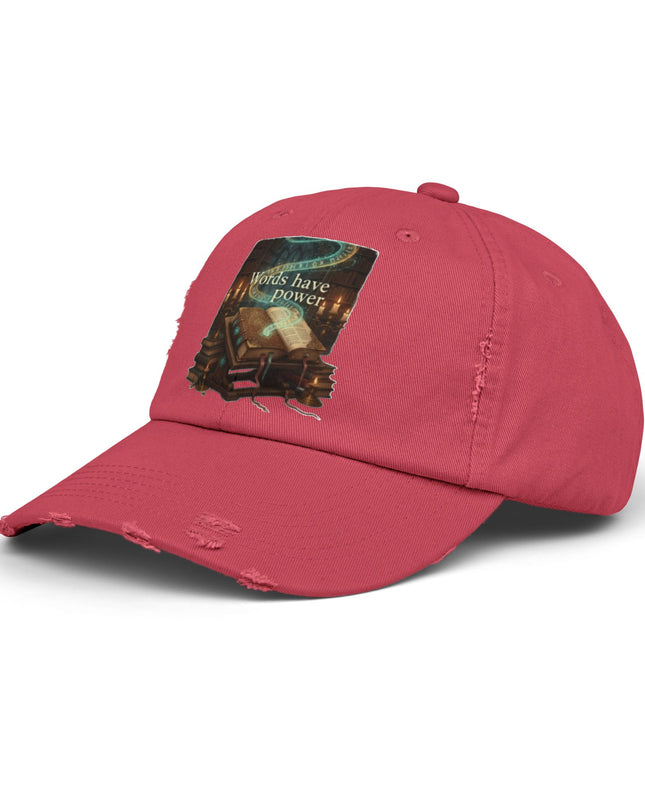 "Words Have Power" Unisex Distressed Cap