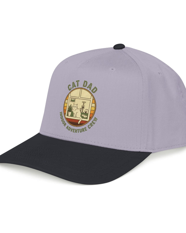 "Cat Dad Indoor Adventure Crew" Mid Profile Baseball Cap