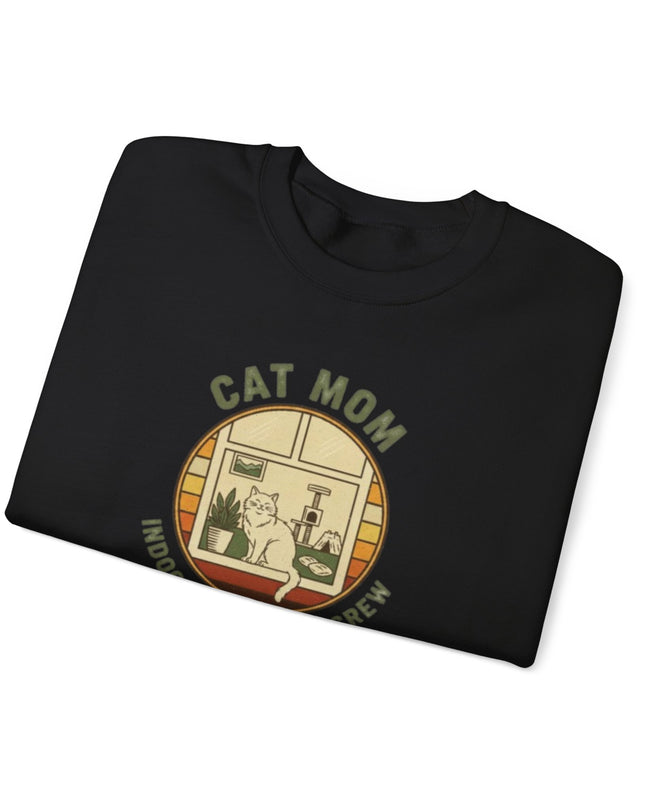 "Cat Mom Indoor Adventure Crew" Unisex Adult Sweatshirt