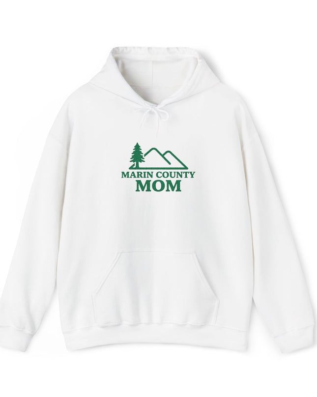 "Marin County Mom" Embroidered Unisex Heavy Blend Hooded Sweatshirt