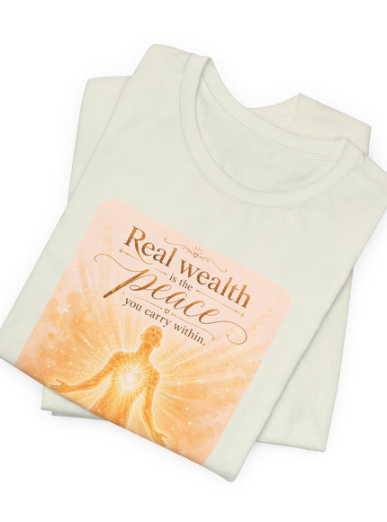 "Real Wealth" Unisex Jersey Short Sleeve Tee