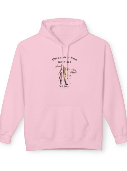 "She Saved Herself V1" (Ink both sides) Unisex Midweight Softstyle Fleece Hoodie
