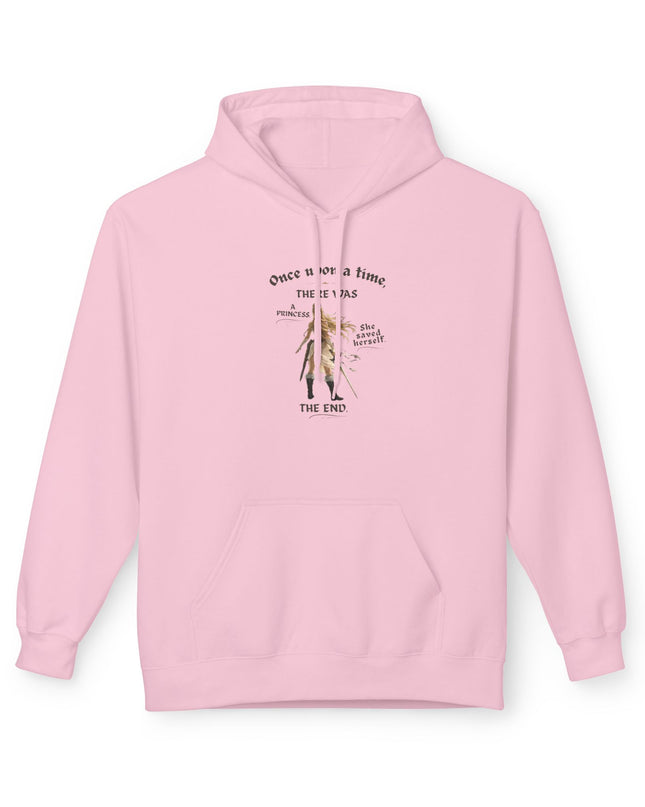 "She Saved Herself" (Ink both sides) Unisex Midweight Softstyle Fleece Hoodie