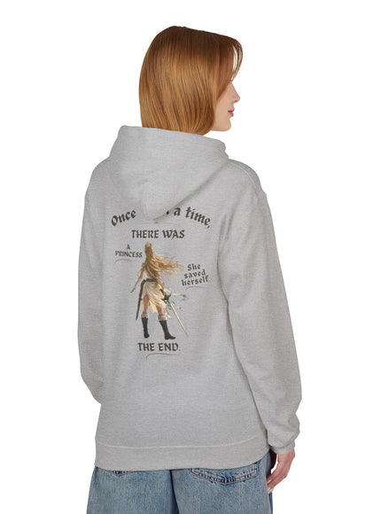 "She Saved Herself V1" (Ink both sides) Unisex Midweight Softstyle Fleece Hoodie