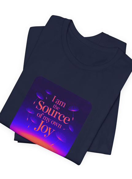 "I Am the Source of my Own Joy, (Energy for Success)" Women's and Men's Jersey Short Sleeve Tee