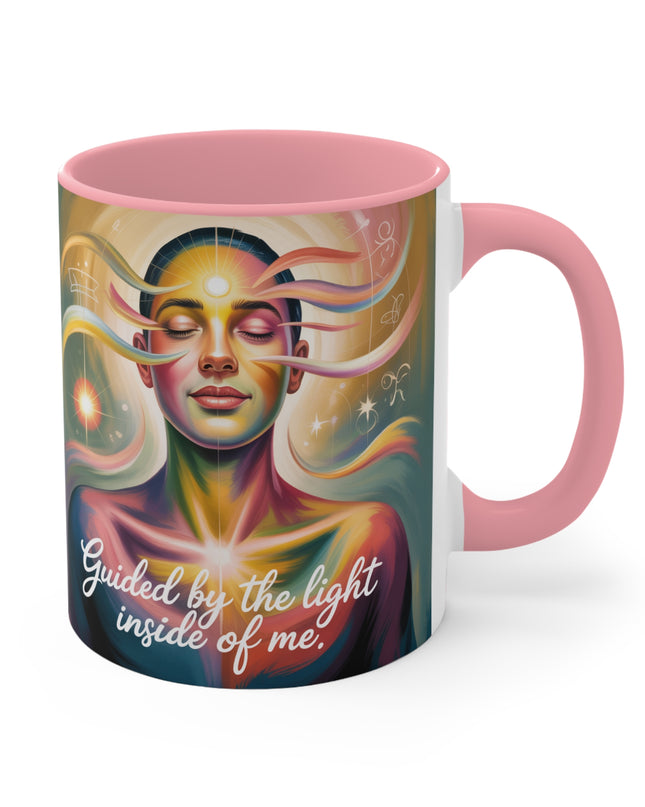 "Guided by the Light Inside Me" Accent Mug