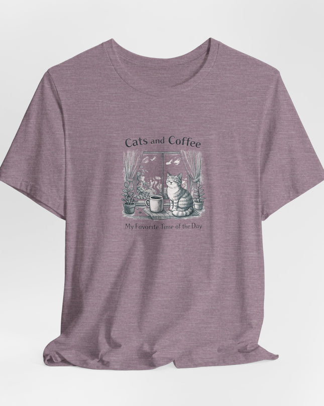 "Cats and Coffee" Unisex Jersey Short Sleeve Tee