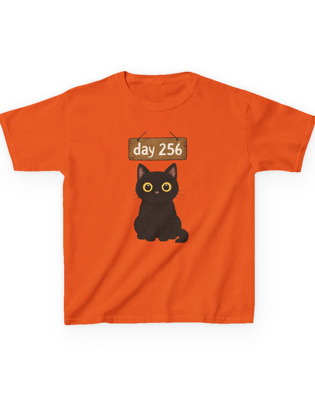 Day 256, no blinking black cat Kids Heavy Cotton Tee by Gildan 5000B