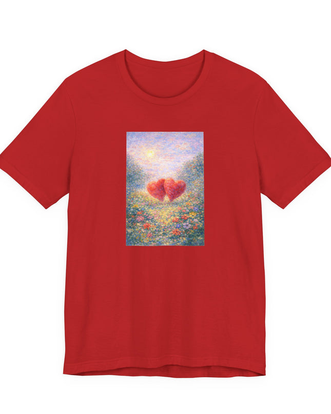 "Valentine's Day - Monet Style" Unisex Jersey Short Sleeve Tee