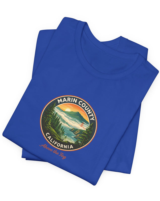 "Marin County, Above the Fog" Unisex Jersey Short Sleeve Tee