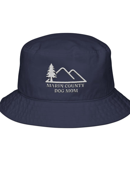"Marin County Dog Mom" Bucket Hat (White Embroidery)